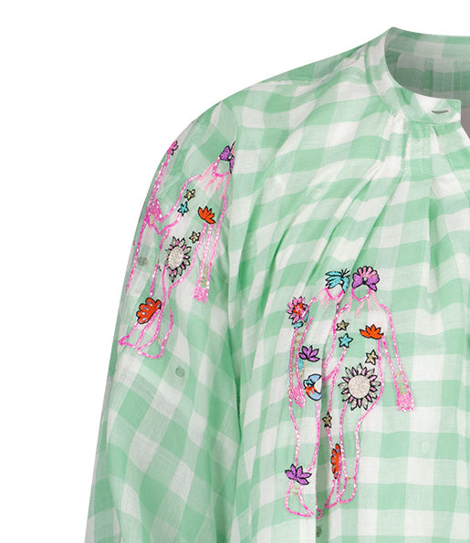 FANTASY GREEN BLOUSE