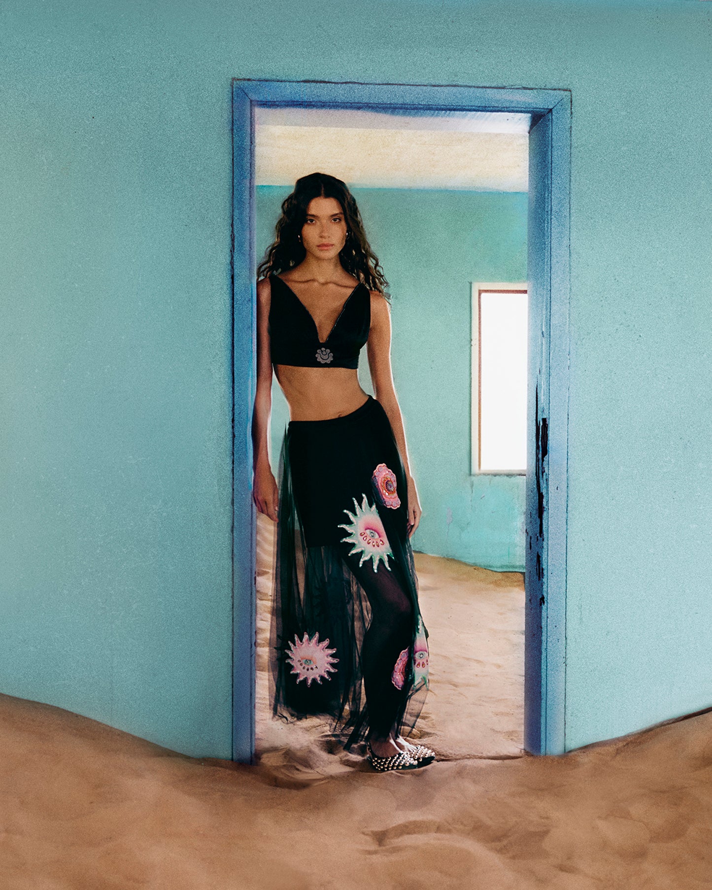 MIRAGE BLACK TULLE SKIRT