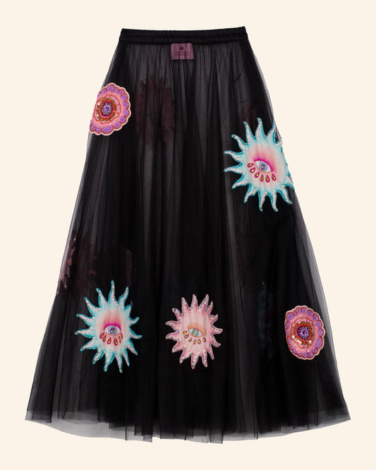 MIRAGE BLACK TULLE SKIRT