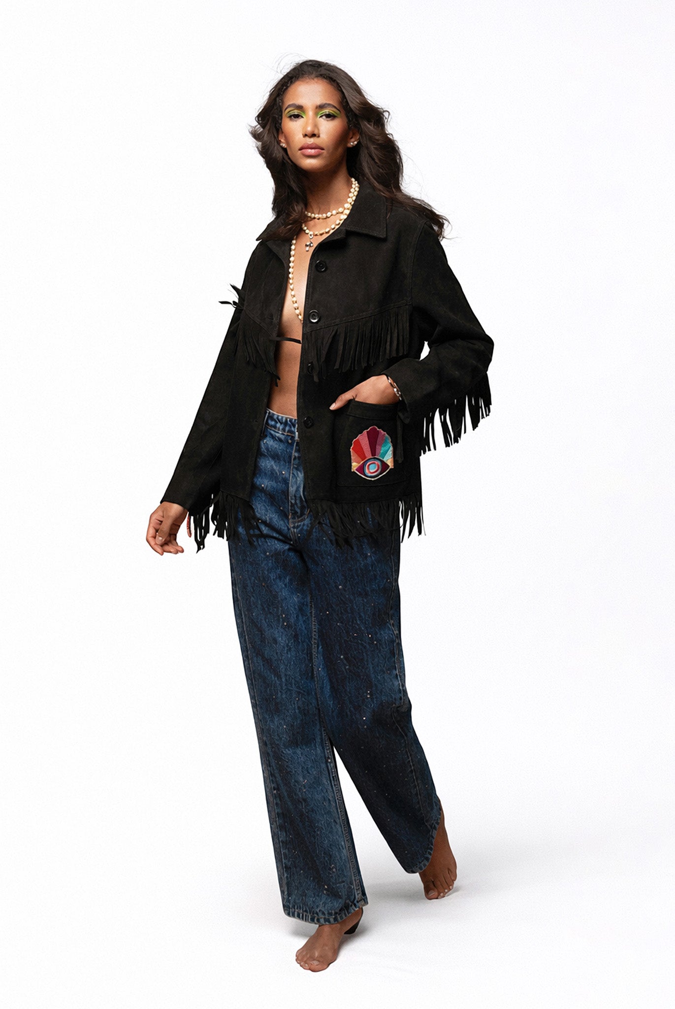 MAGIC DOOR GREY SUEDE JACKET