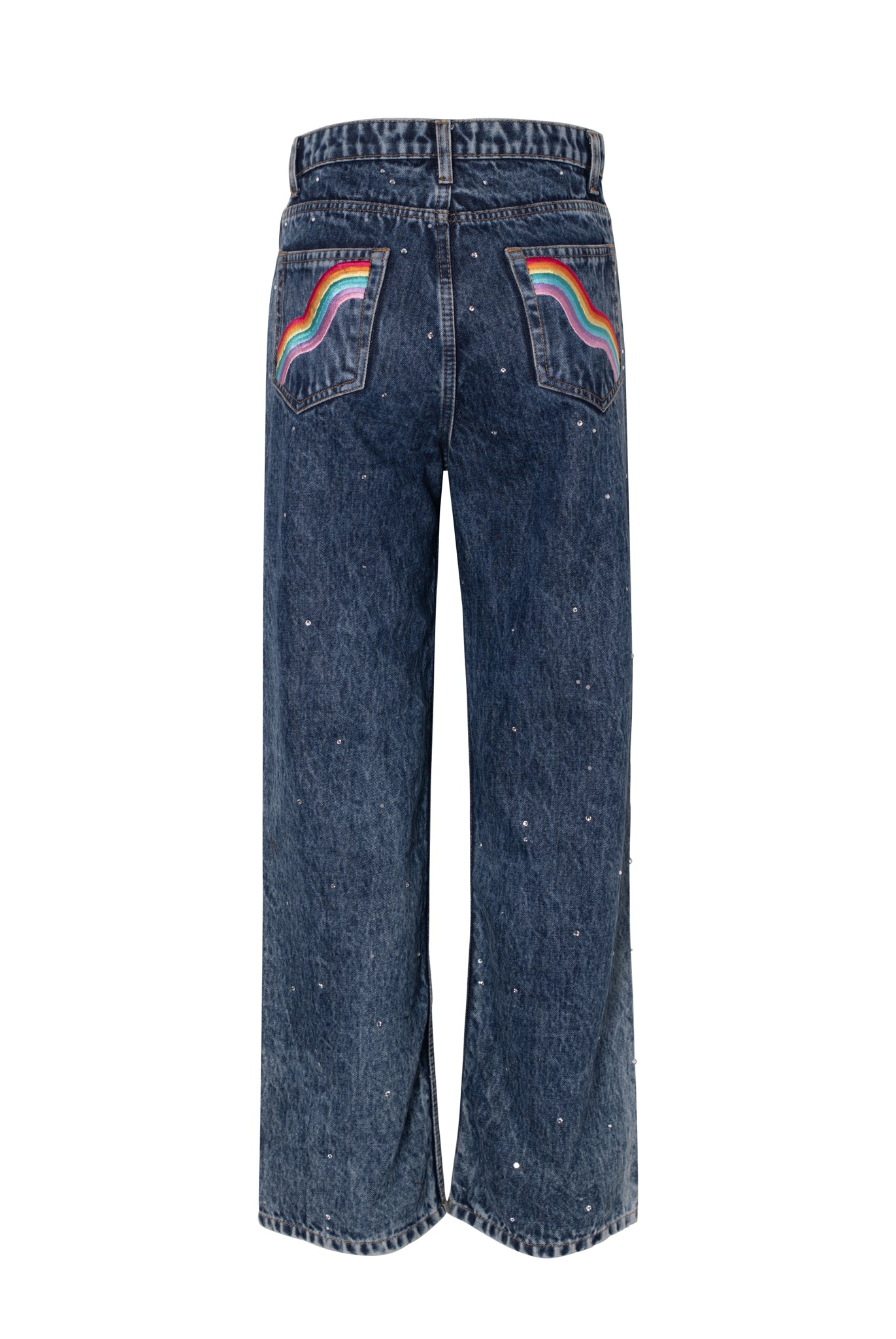 RAINBOW CRYSTAL DENIM PANT