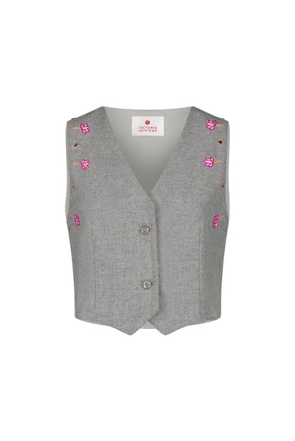 WINTER IN BOMBAY GREY WAISTCOAT