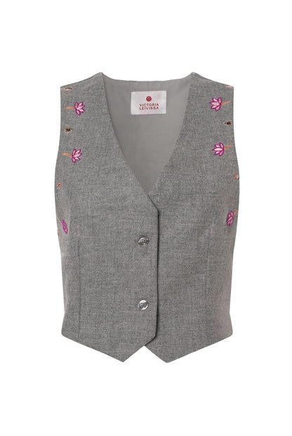 WINTER IN BOMBAY GREY WAISTCOAT