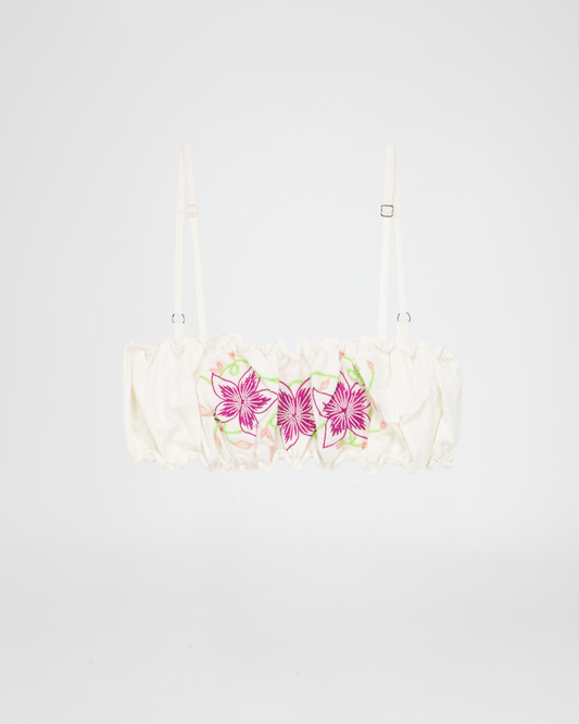 FLOR WHITE BRA