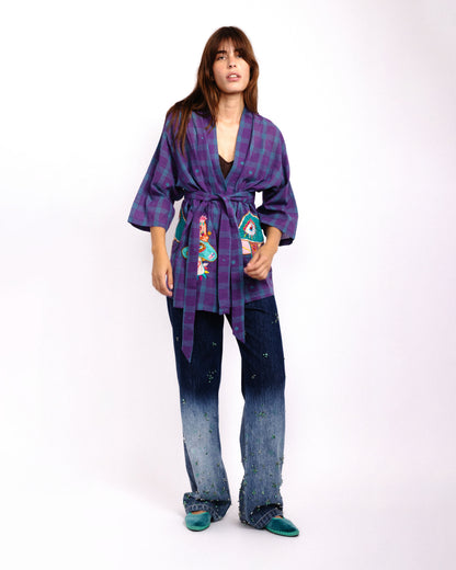 SHROOM MYSTERY PURPLE KIMONO BLOUSE