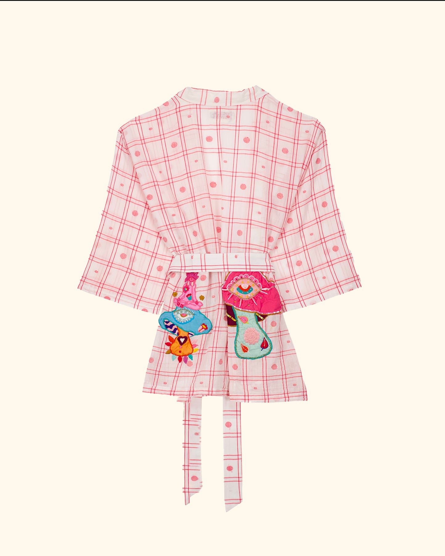 SHROOM MYSTERY WHITE KIMONO BLOUSE