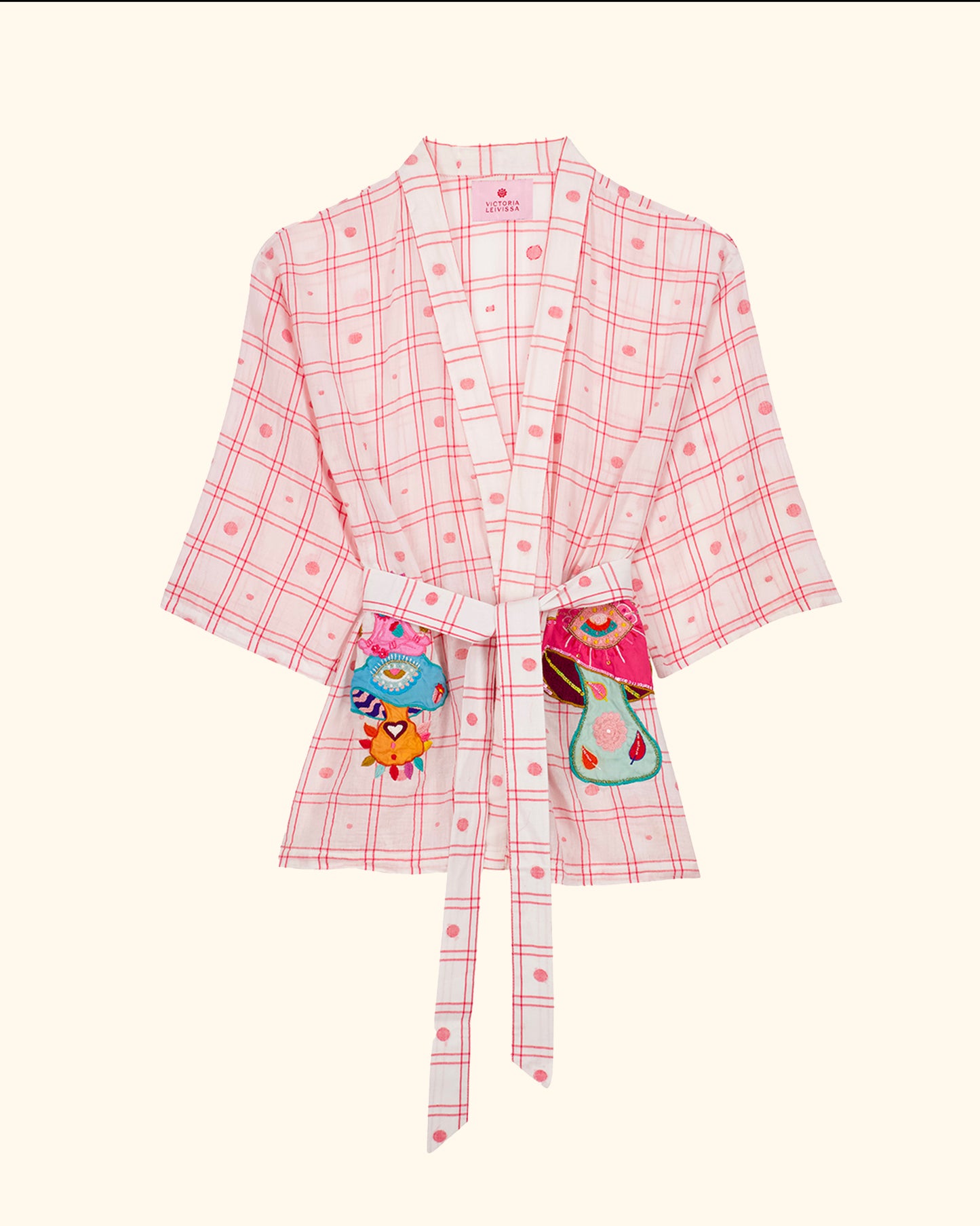 SHROOM MYSTERY WHITE KIMONO BLOUSE