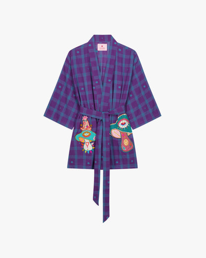 SHROOM MYSTERY PURPLE KIMONO BLOUSE